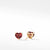 Cable Collectibles® Heart Stud Earrings in 18K Yellow Gold with Garnet