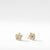 David Yurman Crossover Stud Earrings in 18K Yellow Gold with Diamonds