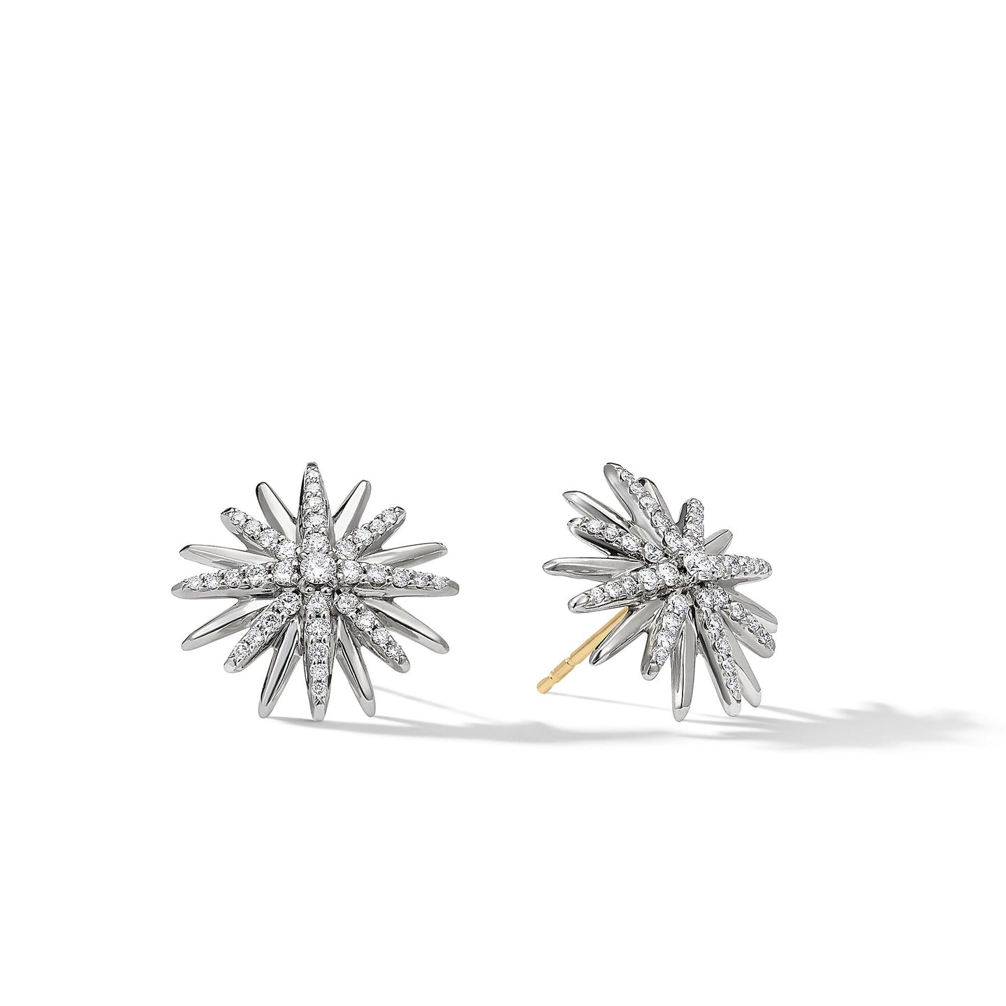 Starburst Stud Earrings with Pavé Diamonds