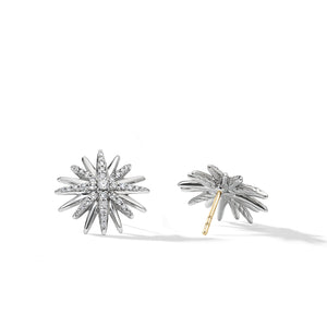 Starburst Stud Earrings with Pavé Diamonds