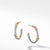 David Yurman Petite Helena Hoop Earrings with 18K Yellow Gold and Diamonds