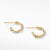 David Yurman Yellow Gold Huggie Earrings with Diamonds