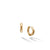 Cable Edge Huggie Hoop Earrings in Recycled 18K Yellow Gold