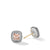 Petite Albion Stud Earrings with Morganite and Pavé Diamonds