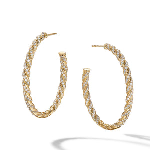 Pavéflex Hoop Earrings in 18K Yellow Gold