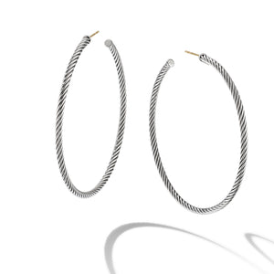 Sculpted Cable Hoop Earrings
