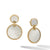 DY Elements® Double Drop Earrings in 18K Yellow Gold with Mother of Pearl