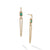 Stax Elongated Drop Earrings in 18K Yellow Gold with Pavé Diamonds and Emerald