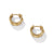 Modern Renaissance Huggie Earrings in 18K Yellow Gold with Diamonds