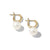 Pearl and Pavé Drop Earrings in 18K Yellow Gold with Diamonds