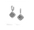 John Hardy Classic Chain Hammered Square Drop Earrings