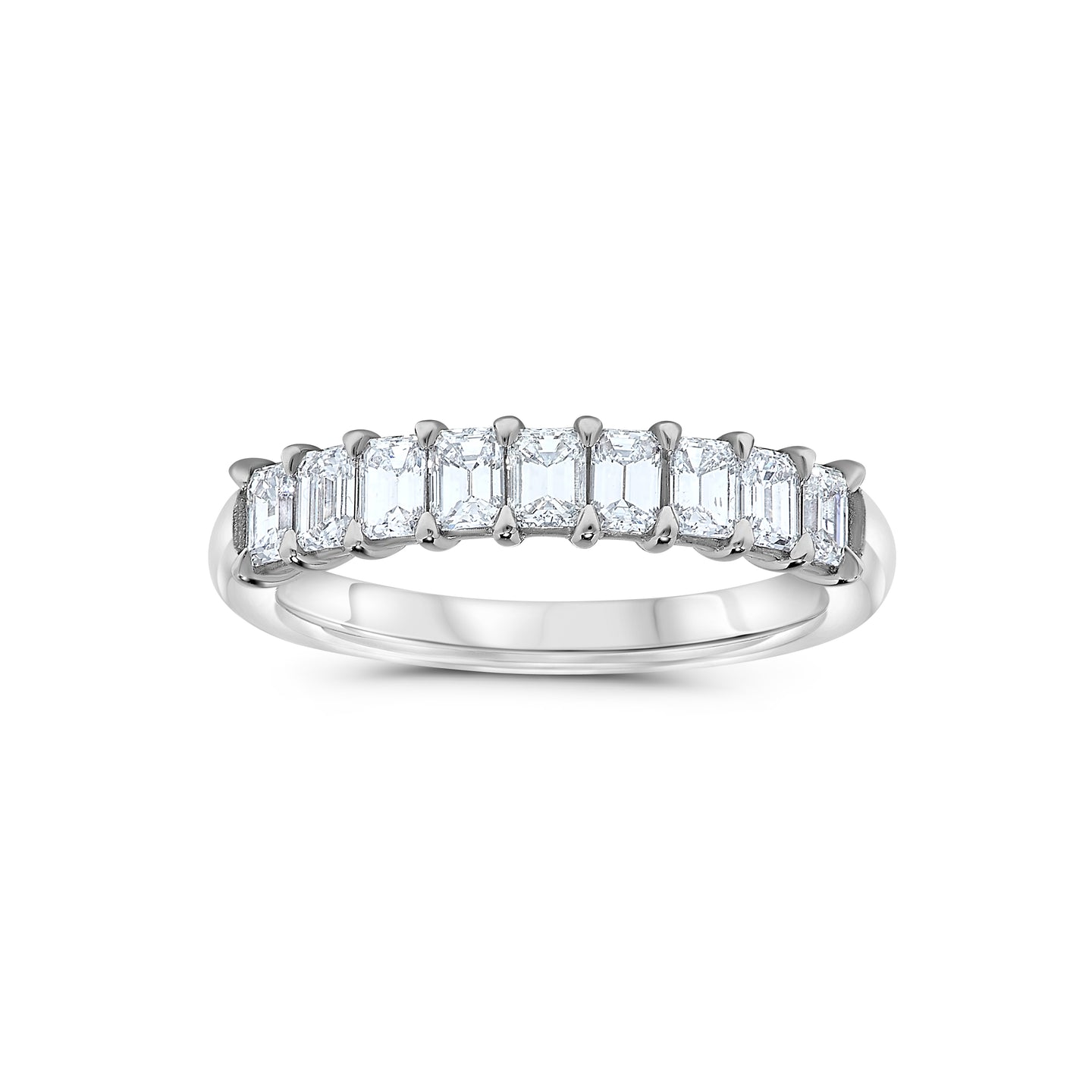 Fink's 9 Emerald 1.35 carat Women's Diamond Wedding Band
