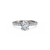 The Studio Collection Oval Center Diamond and Diamond Shank Engagement Ring