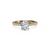 The Studio Collection Oval Center Diamond and Diamond Shank Engagement Ring