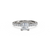 The Studio Collection Princess Cut Center Diamond and Diamond Shank Engagement Ring