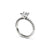The Studio Collection Princess Cut Center Diamond and Diamond Shank Engagement Ring
