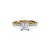 The Studio Collection Princess Cut Center Diamond and Diamond Shank Engagement Ring