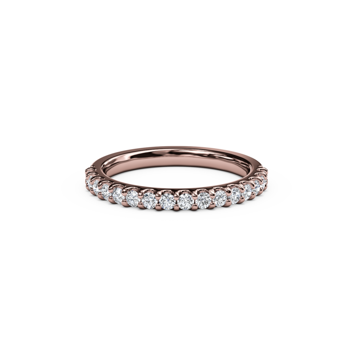 Rose Gold 16 Stone Prong Set Wedding Band