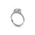 The Studio Collection Princess Cut Center Diamond and Cushion Halo Engagement Ring