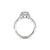 The Studio Collection Princess Cut Center Diamond and Cushion Halo Engagement Ring