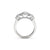 The Studio Collection Oval Diamond Halo Three Stone Engagement Ring