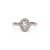 The Studio Collection Oval Diamond Halo and Diamond Shank Engagement Ring