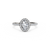 The Studio Collection Oval Diamond Halo and Diamond Shank Engagement Ring