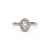 The Studio Collection Oval Diamond Halo and Diamond Shank Engagement Ring