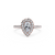 The Studio Collection Pear Shape Diamond Halo and Diamond Shank Engagement Ring