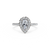 The Studio Collection Pear Shape Diamond Halo and Diamond Shank Engagement Ring