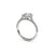 The Studio Collection Pear Shape Diamond Halo and Diamond Shank Engagement Ring