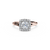 Load image into Gallery viewer, The Studio Collection Cushion Diamond Halo and Classic Shank Engagement Ring