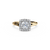 Load image into Gallery viewer, The Studio Collection Cushion Diamond Halo and Classic Shank Engagement Ring