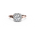 The Studio Collection Round Diamond Halo and Classic Shank Engagement Ring