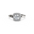 The Studio Collection Round Diamond Halo and Classic Shank Engagement Ring