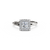 The Studio Collection Princess Cut Diamond Halo and Classic Shank Engagement Ring