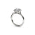 The Studio Collection Princess Cut Diamond Halo and Classic Shank Engagement Ring
