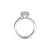 The Studio Collection Princess Cut Diamond Halo and Classic Shank Engagement Ring