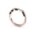 Side of The Studio Collection Rose Gold Prong Set Curved Wedding Band