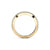 Side View of Yellow Gold Prong Set Curved Wedding Band