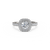 The Studio Collection Cushion Cut Diamond Double Halo Engagement Ring