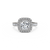The Studio Collection Princess Cut Diamond Double Halo Engagement Ring