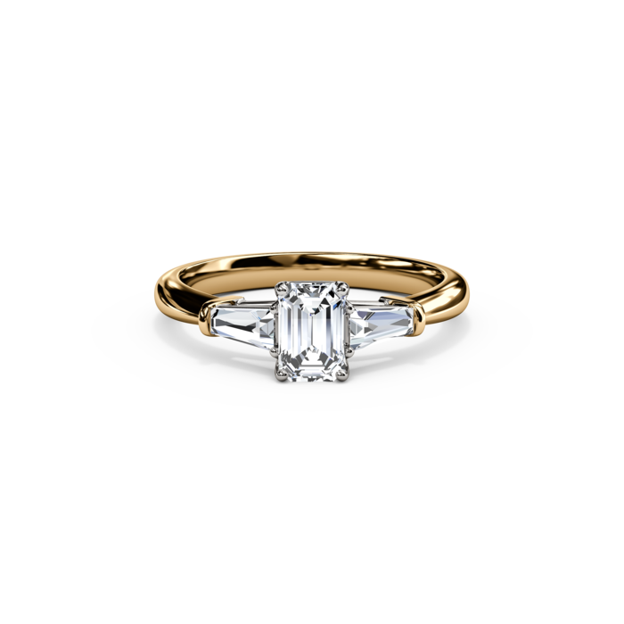 Emerald and Baguette Diamond Ring Engagement Ring Fink's