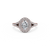 The Studio Collection Oval Diamond Double Halo Split Shank Engagement Ring