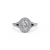 The Studio Collection Oval Diamond Double Halo Split Shank Engagement Ring
