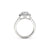 The Studio Collection Cushion Cut Center Diamond and Diamond Double Halo Engagement Ring