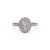 The Studio Collection Oval Center Diamond and Diamond Double Halo Engagement Ring