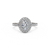 The Studio Collection Oval Center Diamond and Diamond Double Halo Engagement Ring