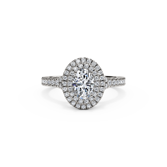 Flat halo engagement rings clearance