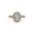 The Studio Collection Oval Center Diamond and Diamond Double Halo Engagement Ring
